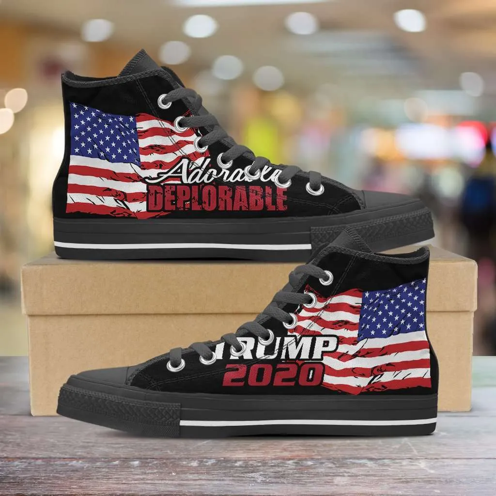 Adorable Deplorable Trump 2020 High Top Shoes