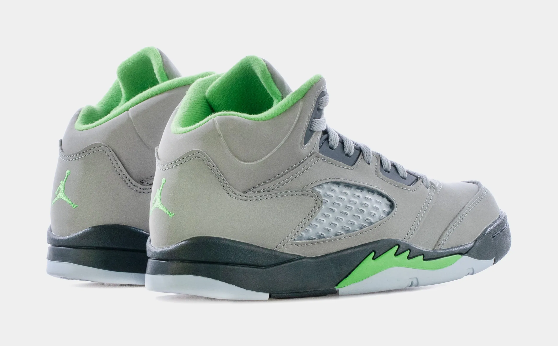 Air Jordan 5 Retro Green Bean Preschool Lifestyle Shoes (Grey/Green) Free Shipping