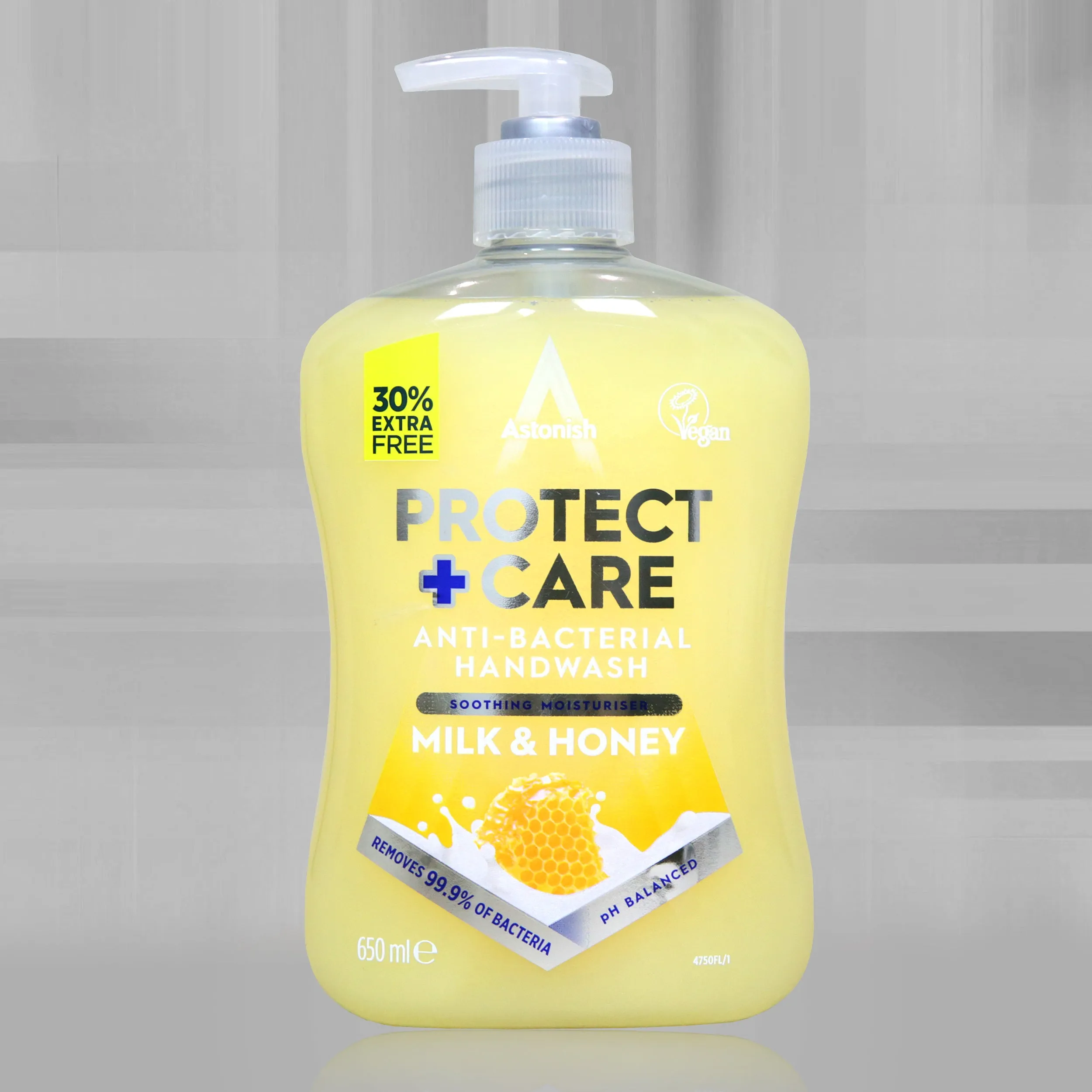 Astonish Protect   Care Antibacterial Handwash with Milk & Honey 650ml