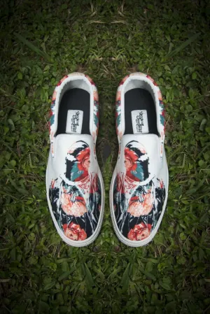 Biggie Floral Print Canvas Men's Slip On Low-Top