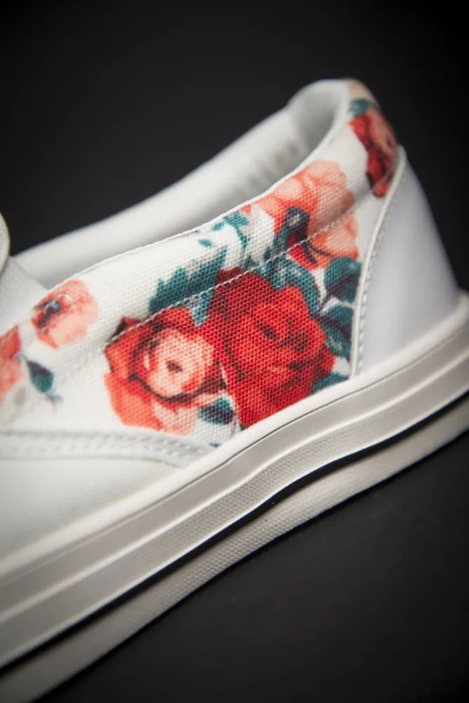 Biggie Floral Print Canvas Men's Slip On Low-Top