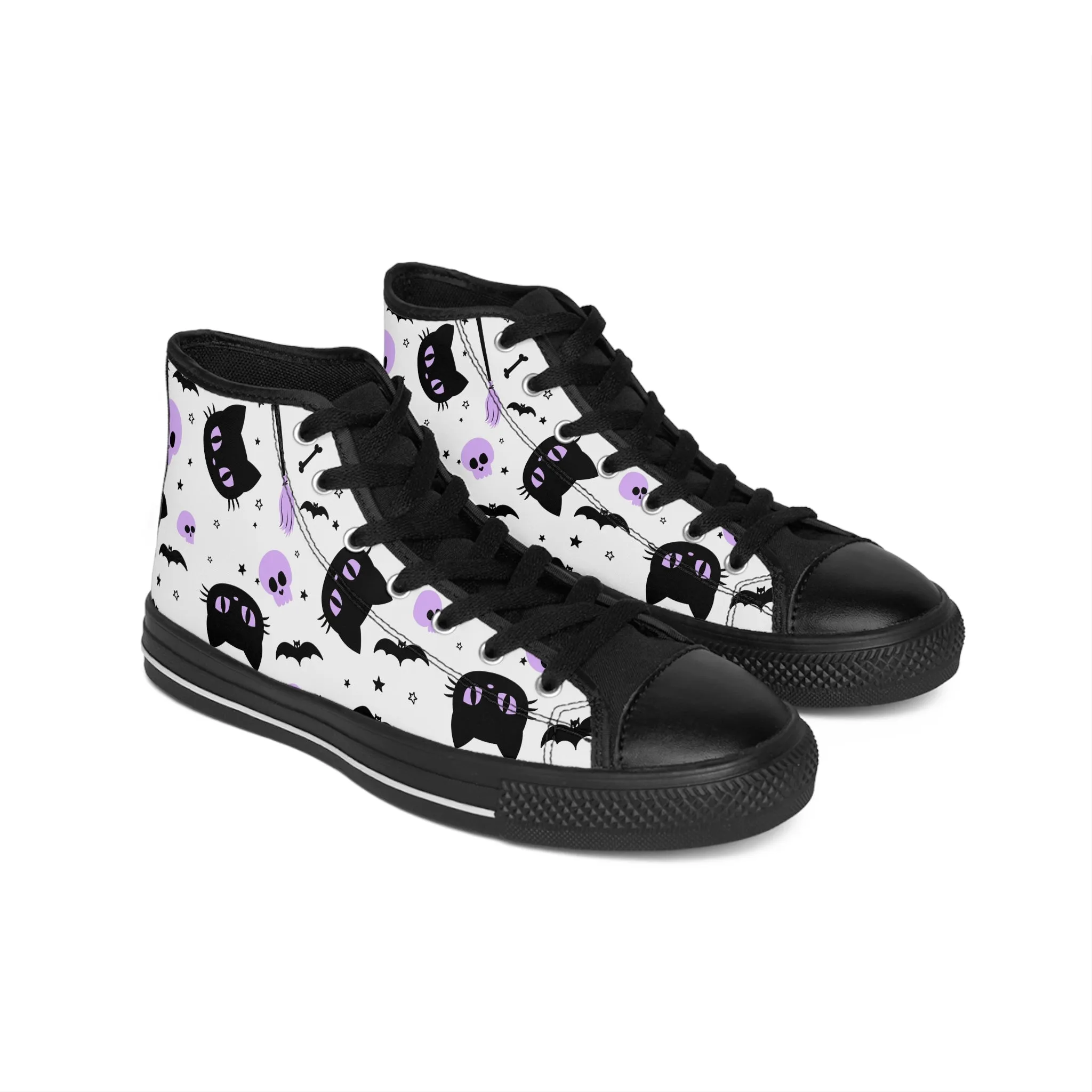 Black Witch Cats Men's Classic Sneakers