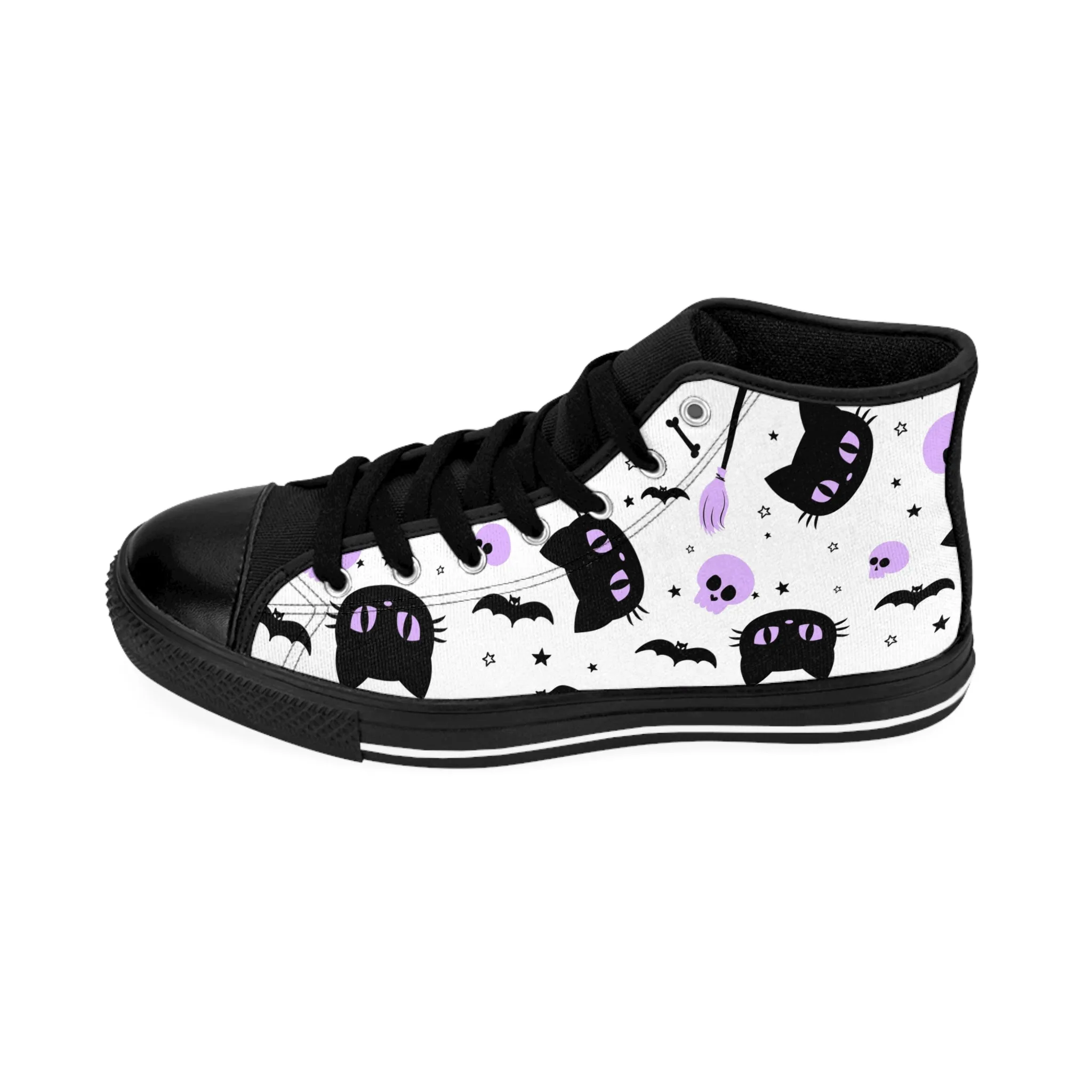 Black Witch Cats Men's Classic Sneakers