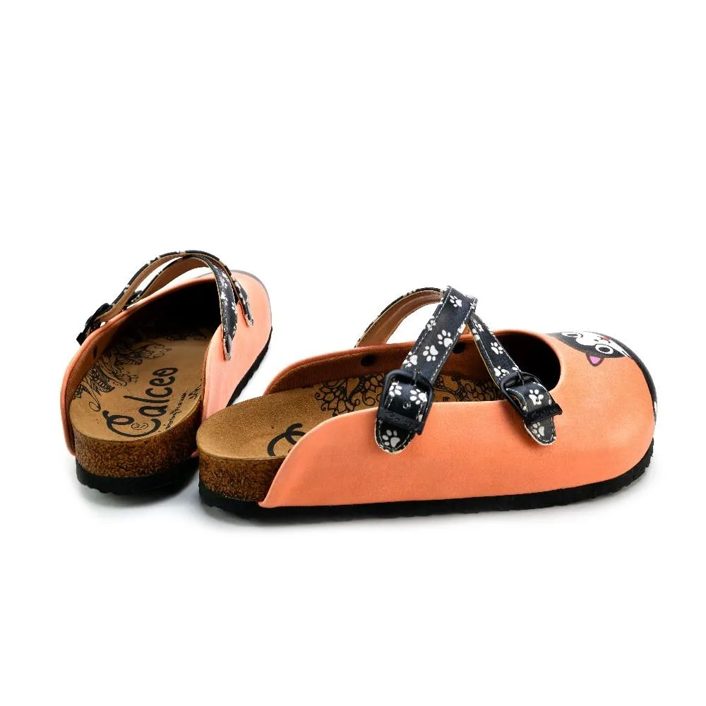 Blush Cat Cross-Strap Clogs - WCAL180