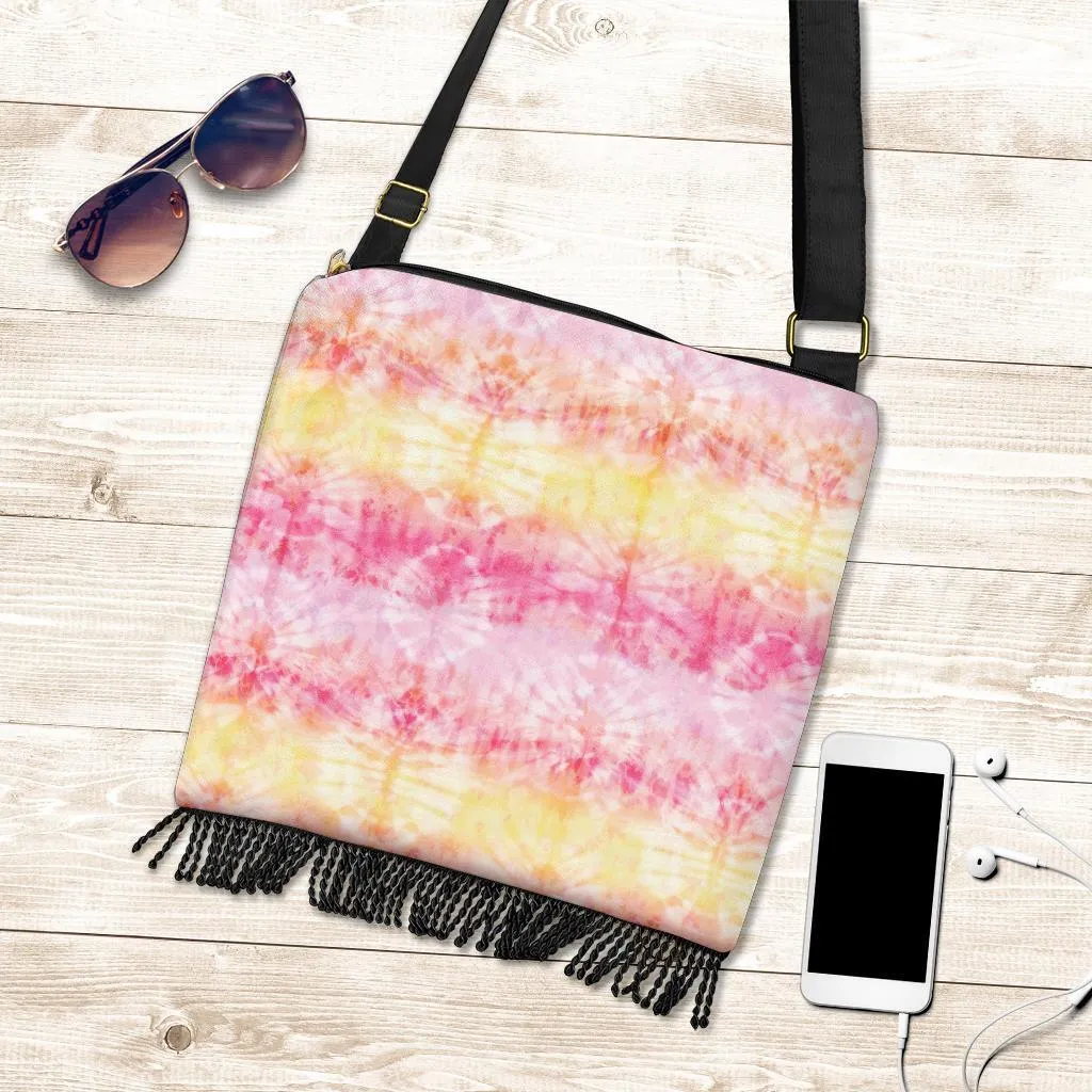Boho Bag (Canvas) - Tie Dye Design #101 | Hobo Slouchy Bag Crossbody, Shoulder Bags for Women Hobo, Pattern Hobo Bag, Boho Hobo Bag