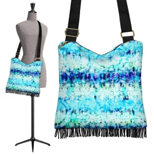 Boho Bag (Canvas) - Tie Dye Design #108 | Hobo Slouchy Bag Crossbody, Shoulder Bags for Women Hobo, Pattern Hobo Bag, Boho Hobo Bag
