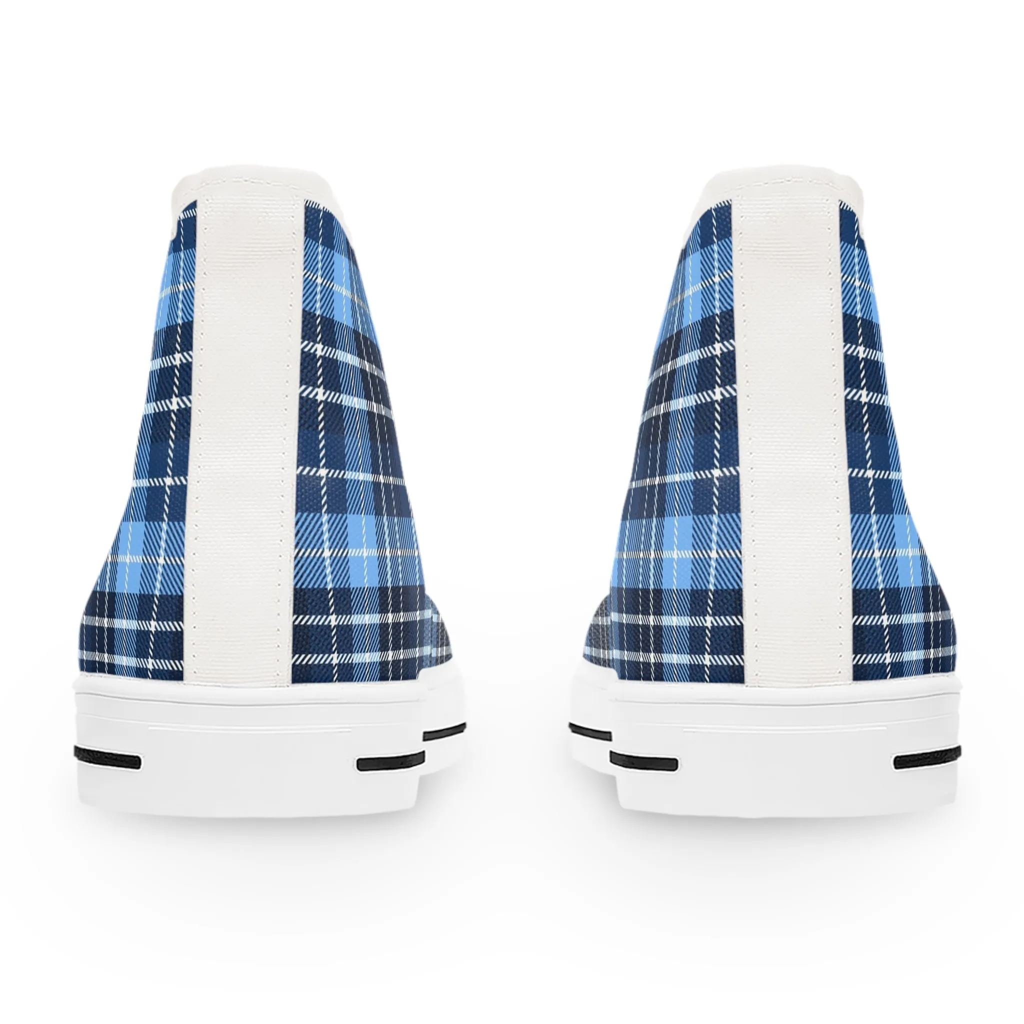 British Plaid Pattern Women's High Top Sneakers