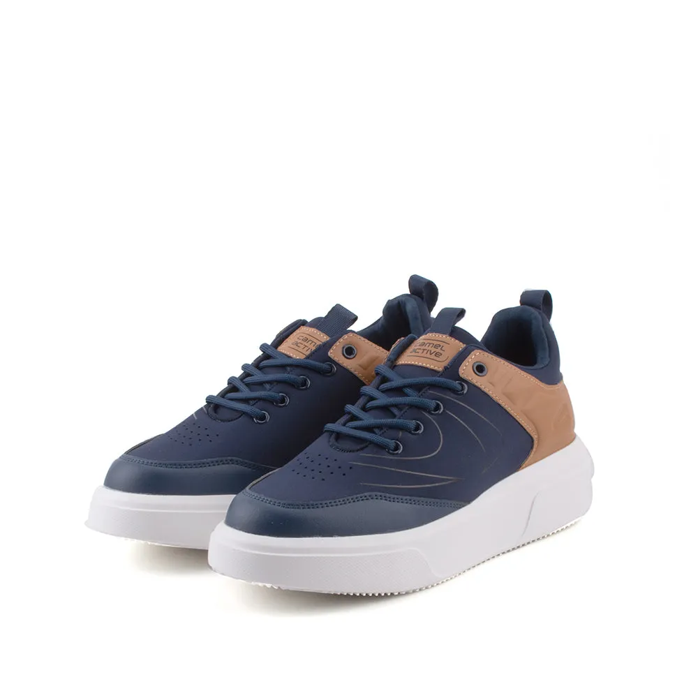 camel active Women Alex 2 Court-Sneakers  with slip-on comfort Panel Design Ladies Alex 2 -762302-YX01SV-43-NAVY