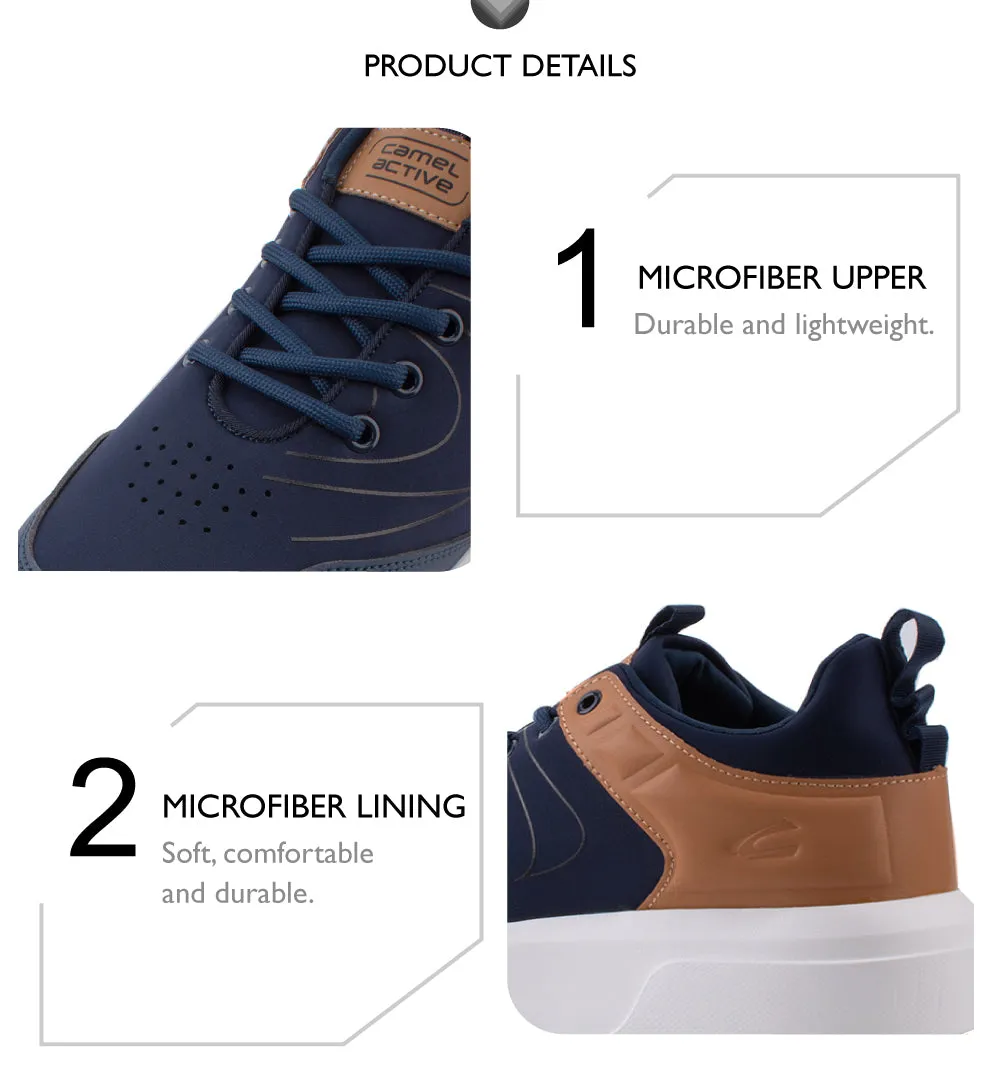 camel active Women Alex 2 Court-Sneakers  with slip-on comfort Panel Design Ladies Alex 2 -762302-YX01SV-43-NAVY