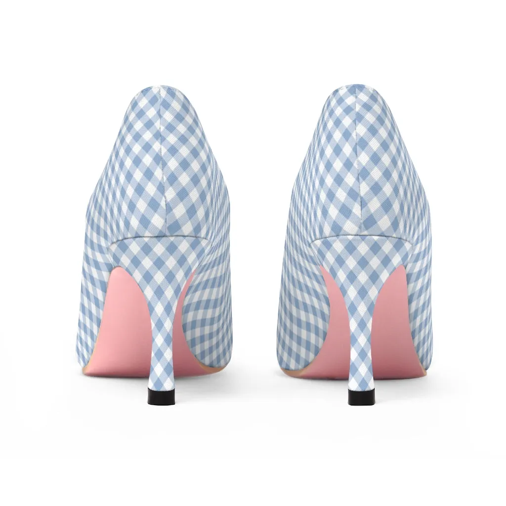 Cerulean Gingham Heels