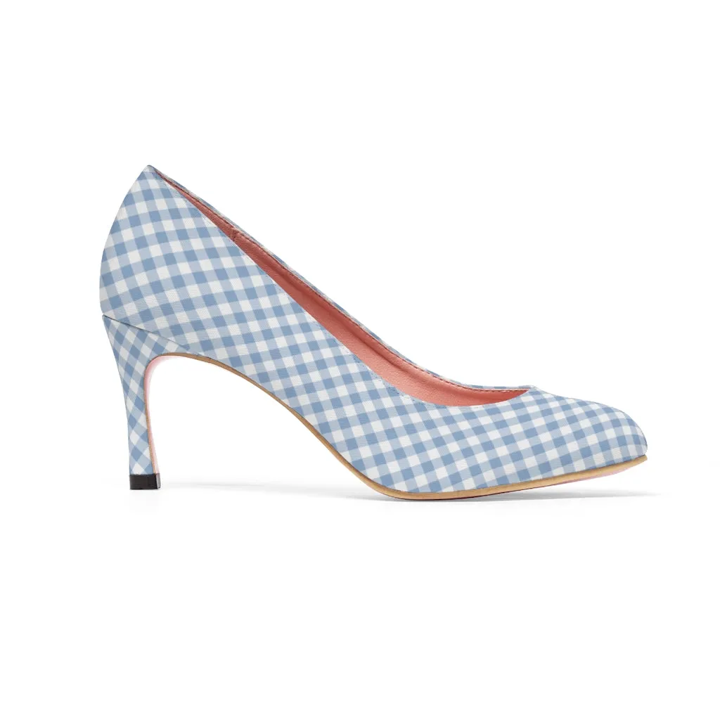 Cerulean Gingham Heels