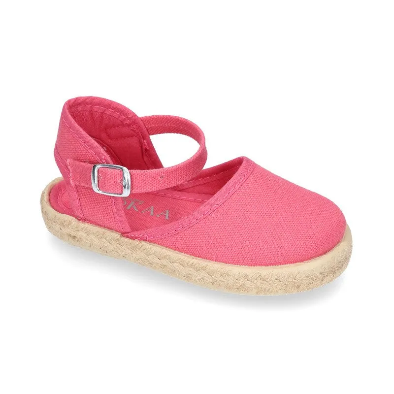 Cotton Canvas Espadrille in Pink