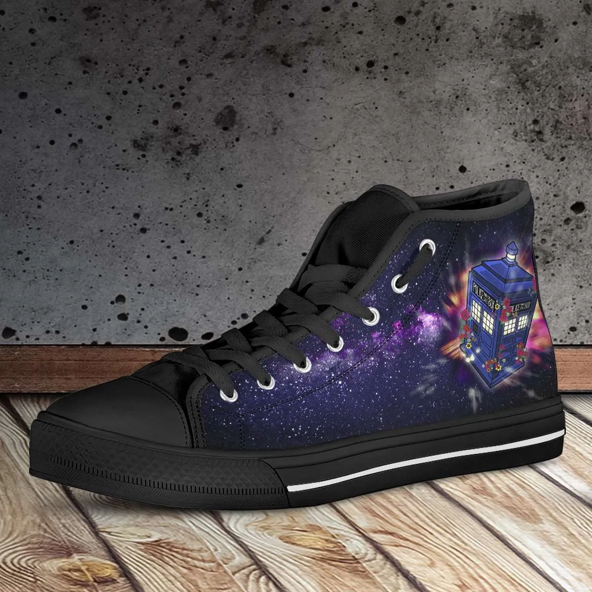 Custom Doctor Who Fan Art Inspired by the 13th Doctor Canvas Hightop Shoes