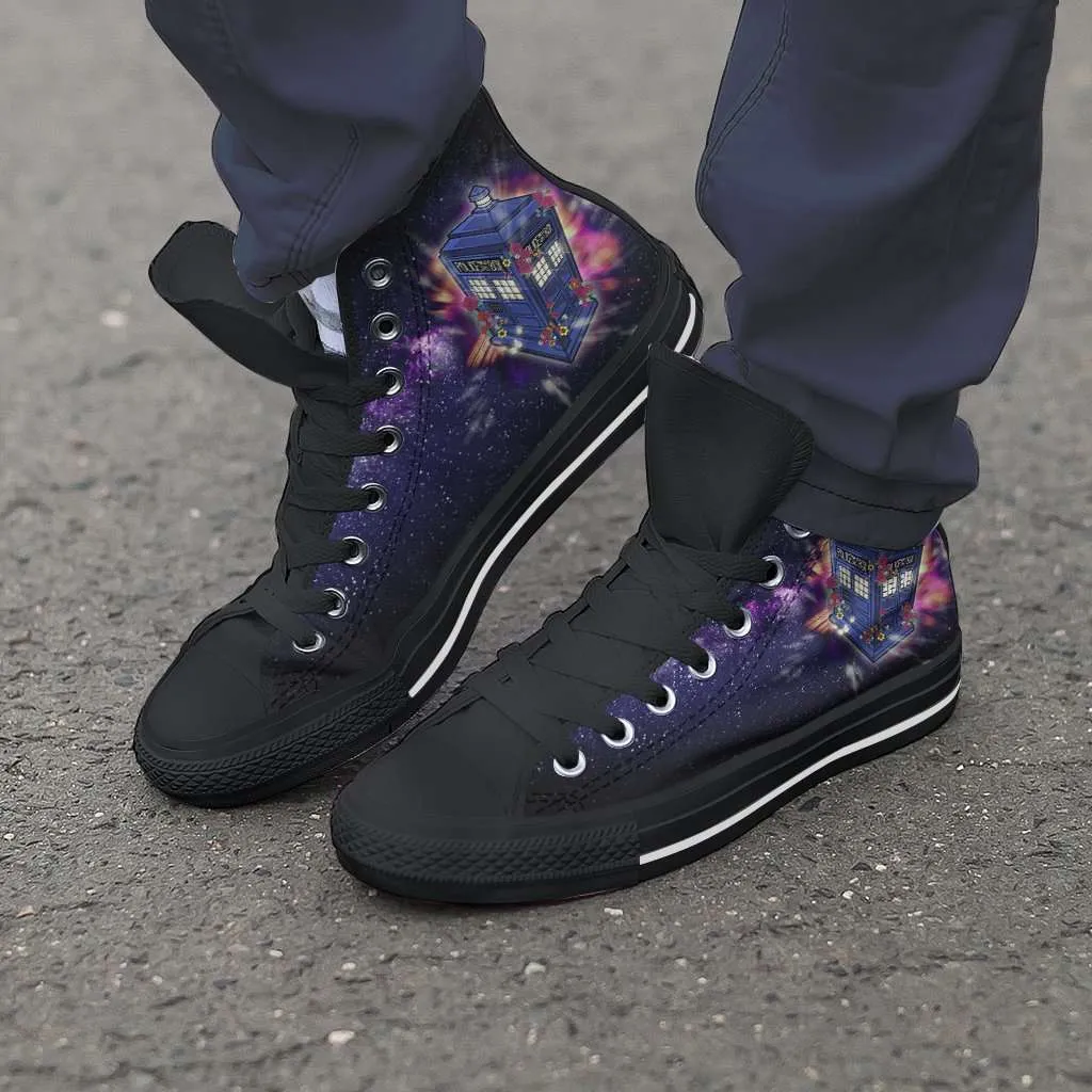 Custom Doctor Who Fan Art Inspired by the 13th Doctor Canvas Hightop Shoes