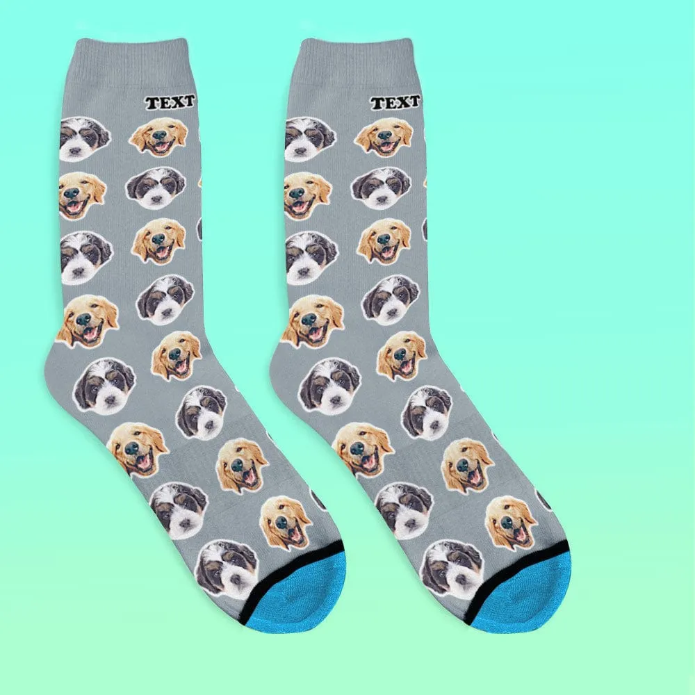 Custom Face Socks 3D Digital Printed Socks Add Pictures and Name - Comic Style