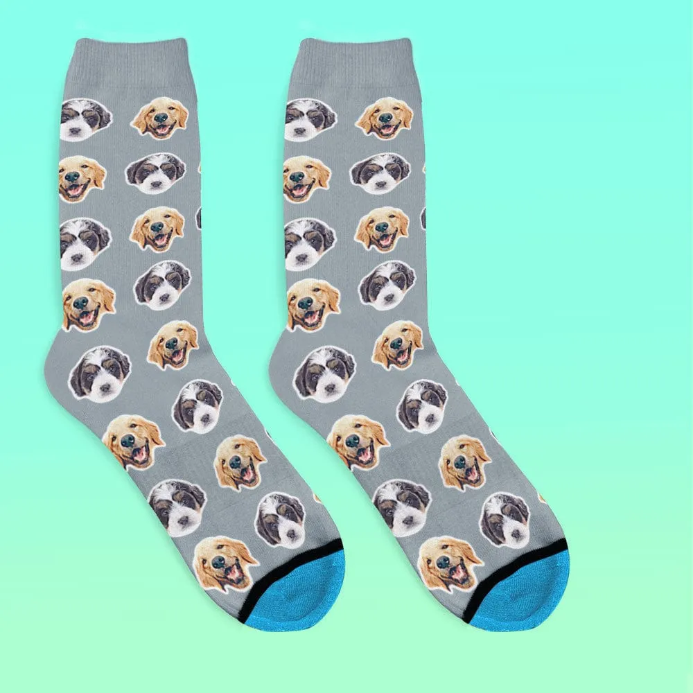 Custom Face Socks 3D Digital Printed Socks Add Pictures and Name - Comic Style