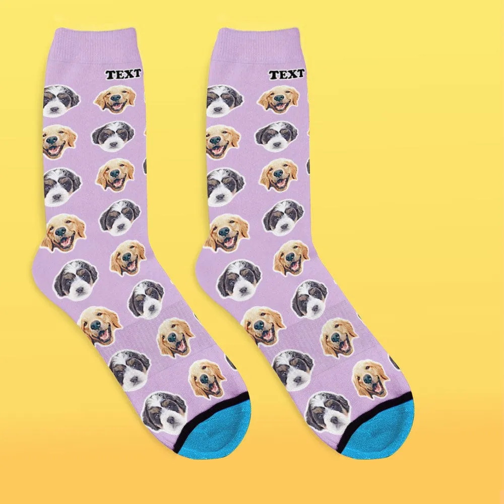 Custom Face Socks 3D Digital Printed Socks Add Pictures and Name - Comic Style