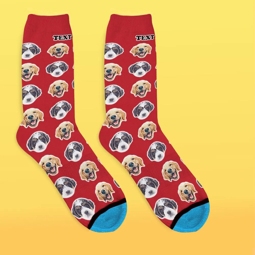 Custom Face Socks 3D Digital Printed Socks Add Pictures and Name - Comic Style