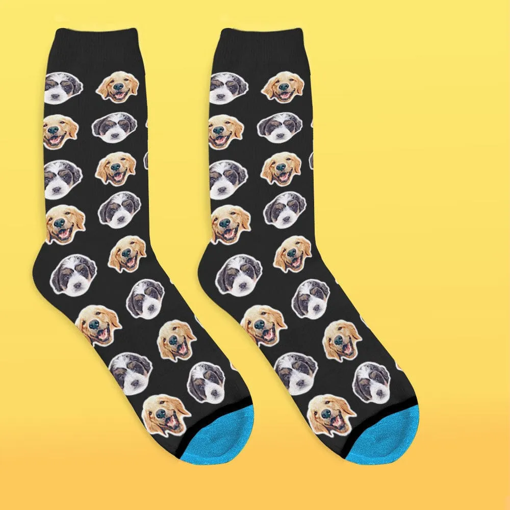 Custom Face Socks 3D Digital Printed Socks Add Pictures and Name - Comic Style