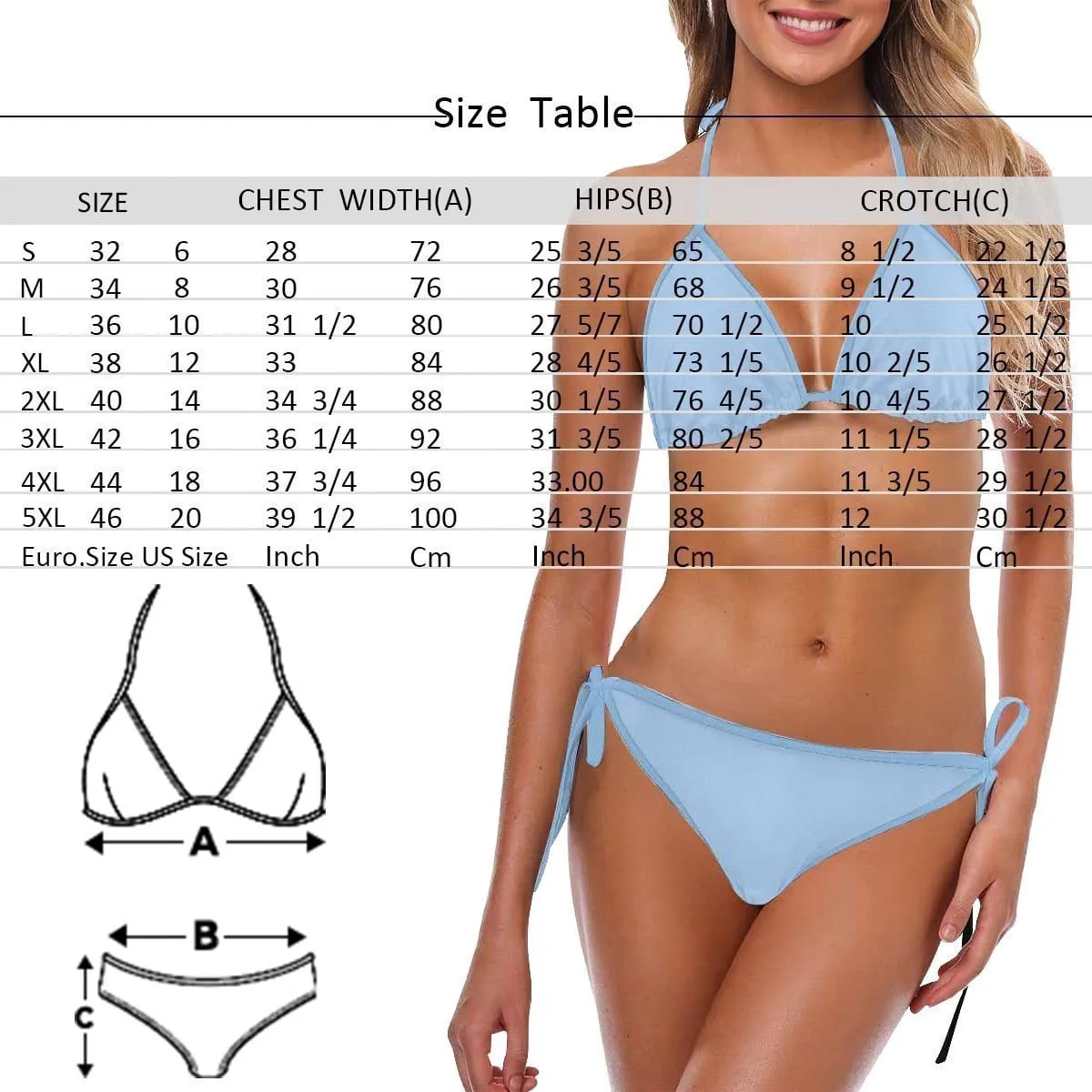 Custom Zipper Bikini Personalized Swimwear Photo Swimsuit Valentine's Day Gifts For Girlfriend