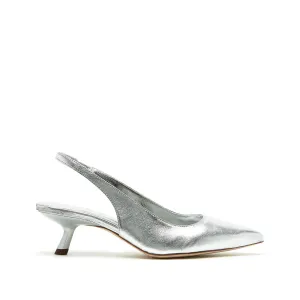 ESME - silver kitten heel