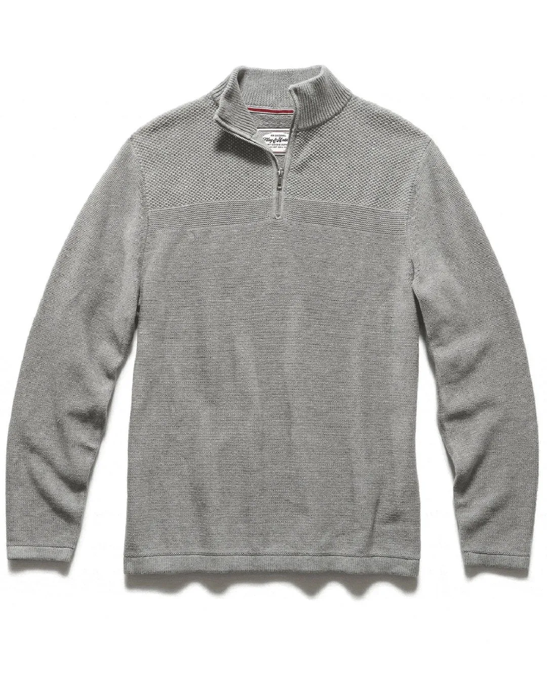 Flag & Anthem Light Grey 1/2 Zip Henryville Mockneck Sweater