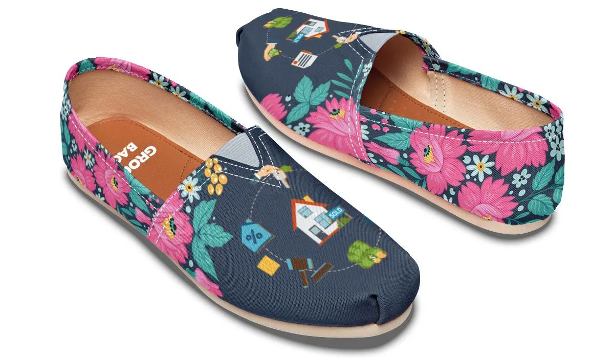 Floral Real Estate Casual Shoes