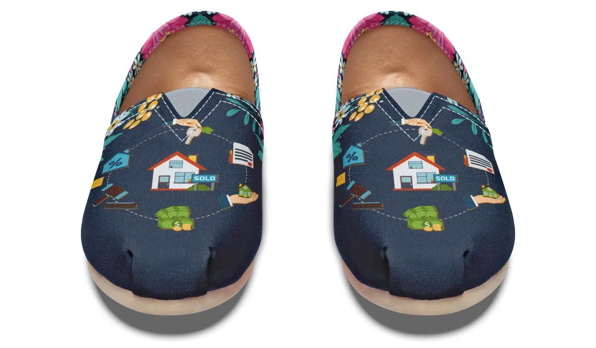 Floral Real Estate Casual Shoes