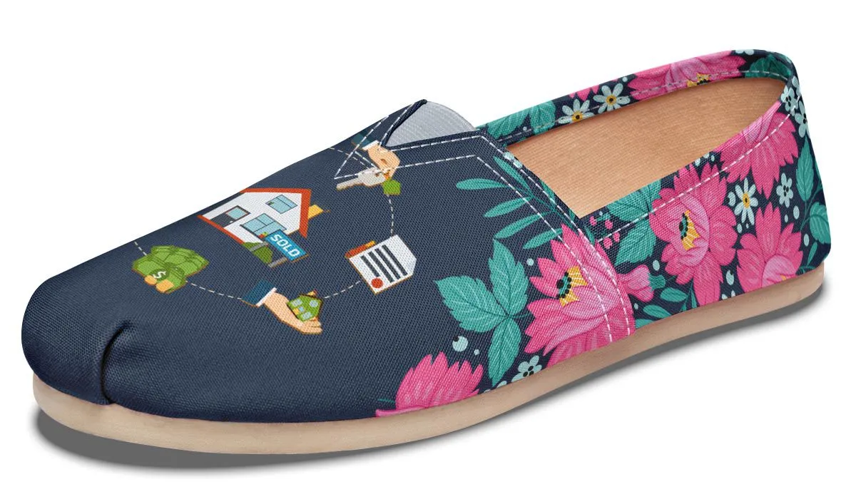 Floral Real Estate Casual Shoes