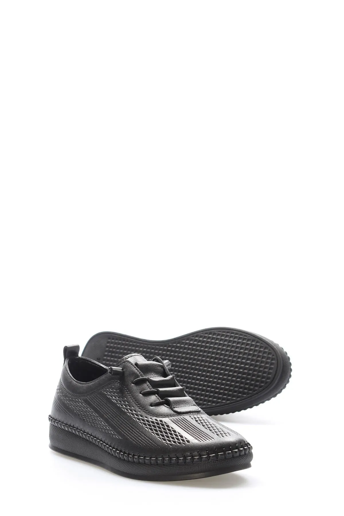 FST Genuine Leather Women's Casual Shoes 164ZA2026 Black - Bowmanville