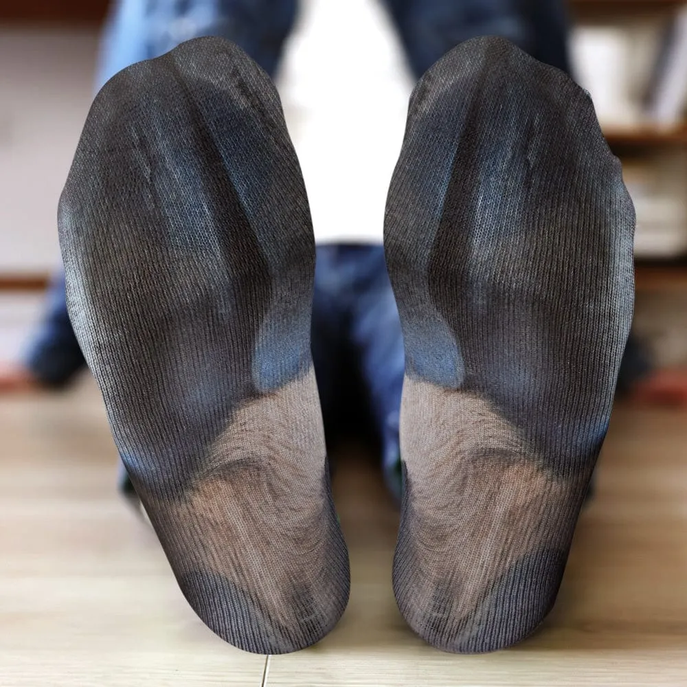 Funny 3D Print Animal Socks Feet Socks Funny Socks Gifts - Polar Bear Feet
