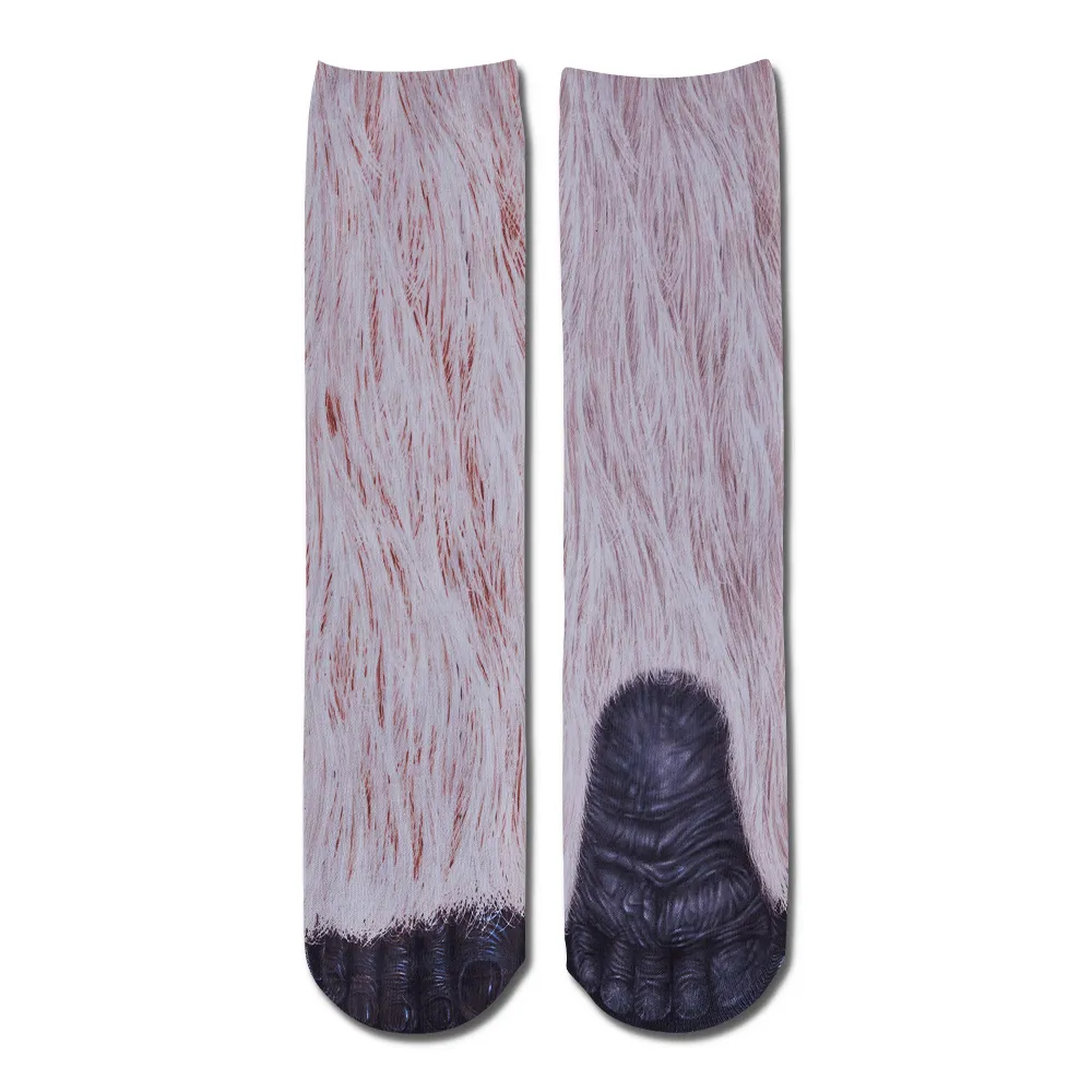 Funny 3D Print Animal Socks Feet Socks Funny Socks Gifts - Polar Bear Feet