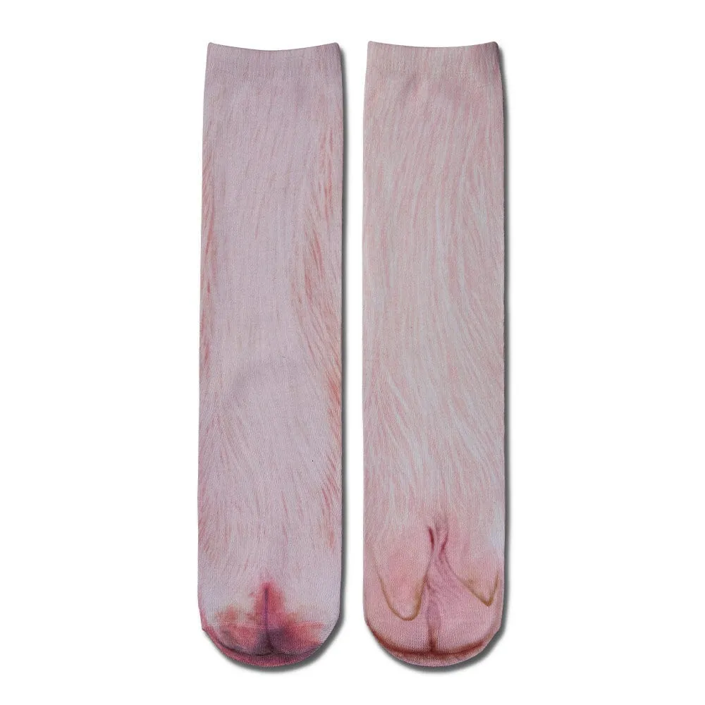 Funny 3D Print Animal Socks Feet Socks Funny Socks Gifts - Polar Bear Feet