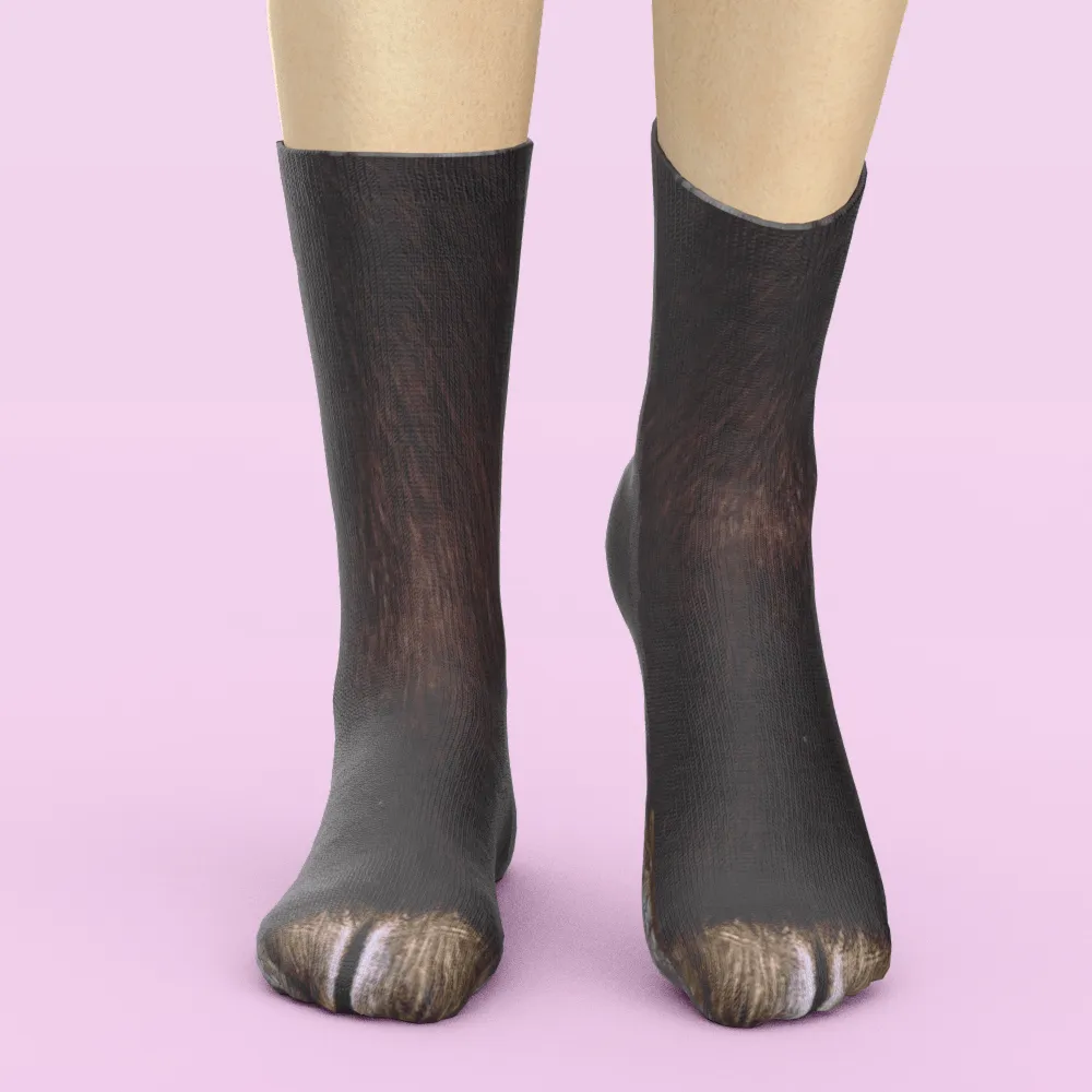 Funny 3D Print Animal Socks Feet Socks Funny Socks Gifts - Polar Bear Feet
