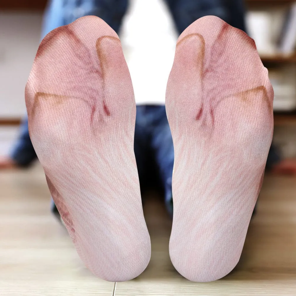Funny 3D Print Animal Socks Feet Socks Funny Socks Gifts - Polar Bear Feet