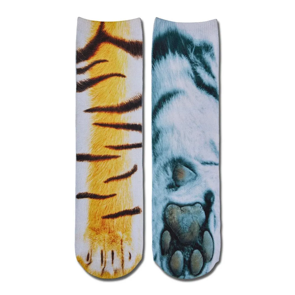Funny 3D Print Animal Socks Feet Socks Funny Socks Gifts - Polar Bear Feet
