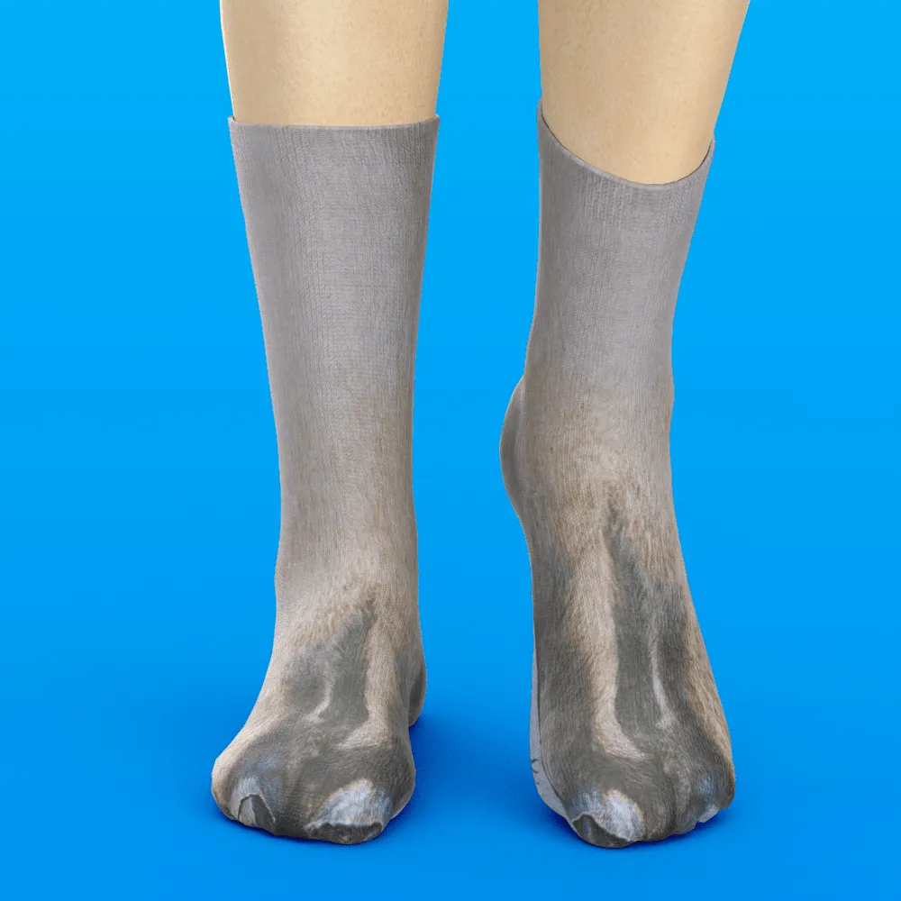 Funny 3D Print Animal Socks Feet Socks Funny Socks Gifts - Polar Bear Feet