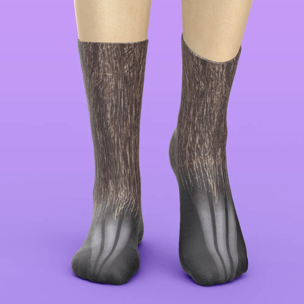 Funny 3D Print Animal Socks Feet Socks Funny Socks Gifts - Polar Bear Feet