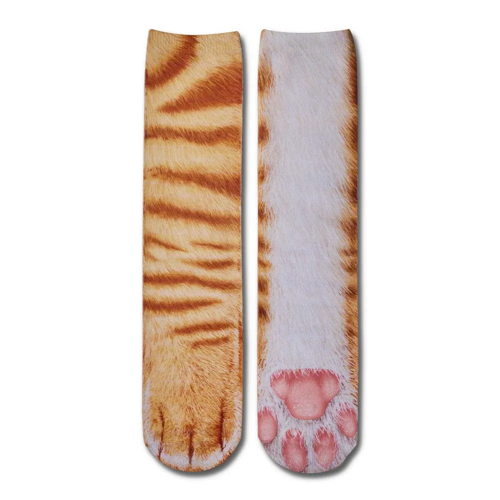 Funny 3D Print Animal Socks Feet Socks Funny Socks Gifts - Polar Bear Feet
