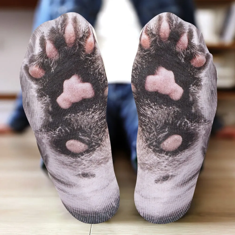 Funny 3D Print Animal Socks Feet Socks Funny Socks Gifts - Polar Bear Feet