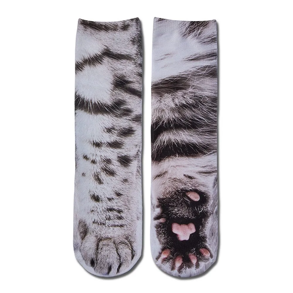 Funny 3D Print Animal Socks Feet Socks Funny Socks Gifts - Polar Bear Feet