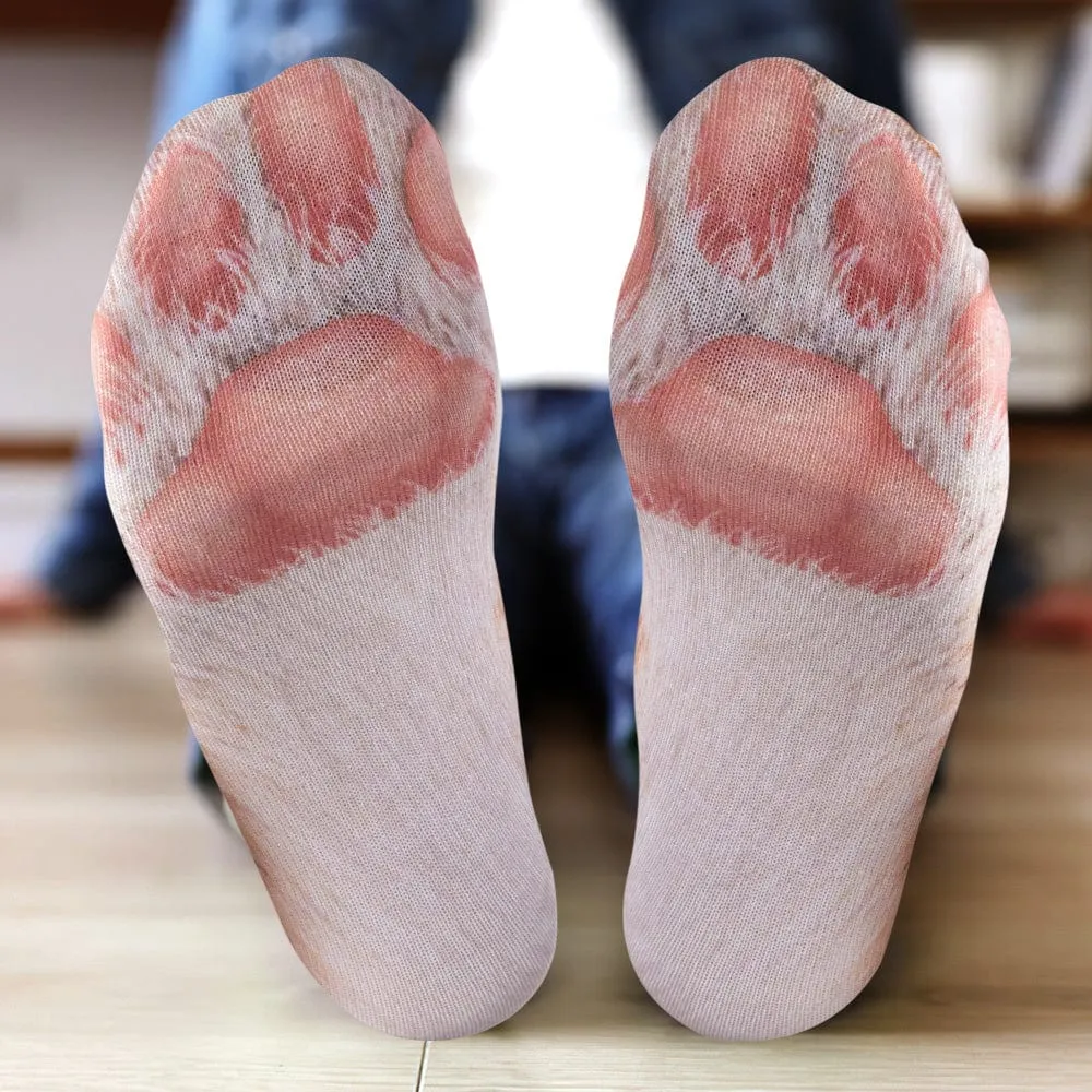 Funny 3D Print Animal Socks Feet Socks Funny Socks Gifts - Polar Bear Feet