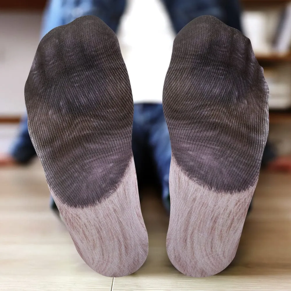Funny 3D Print Animal Socks Feet Socks Funny Socks Gifts - Polar Bear Feet