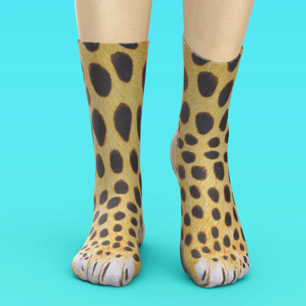 Funny 3D Print Animal Socks Feet Socks Funny Socks Gifts - Polar Bear Feet