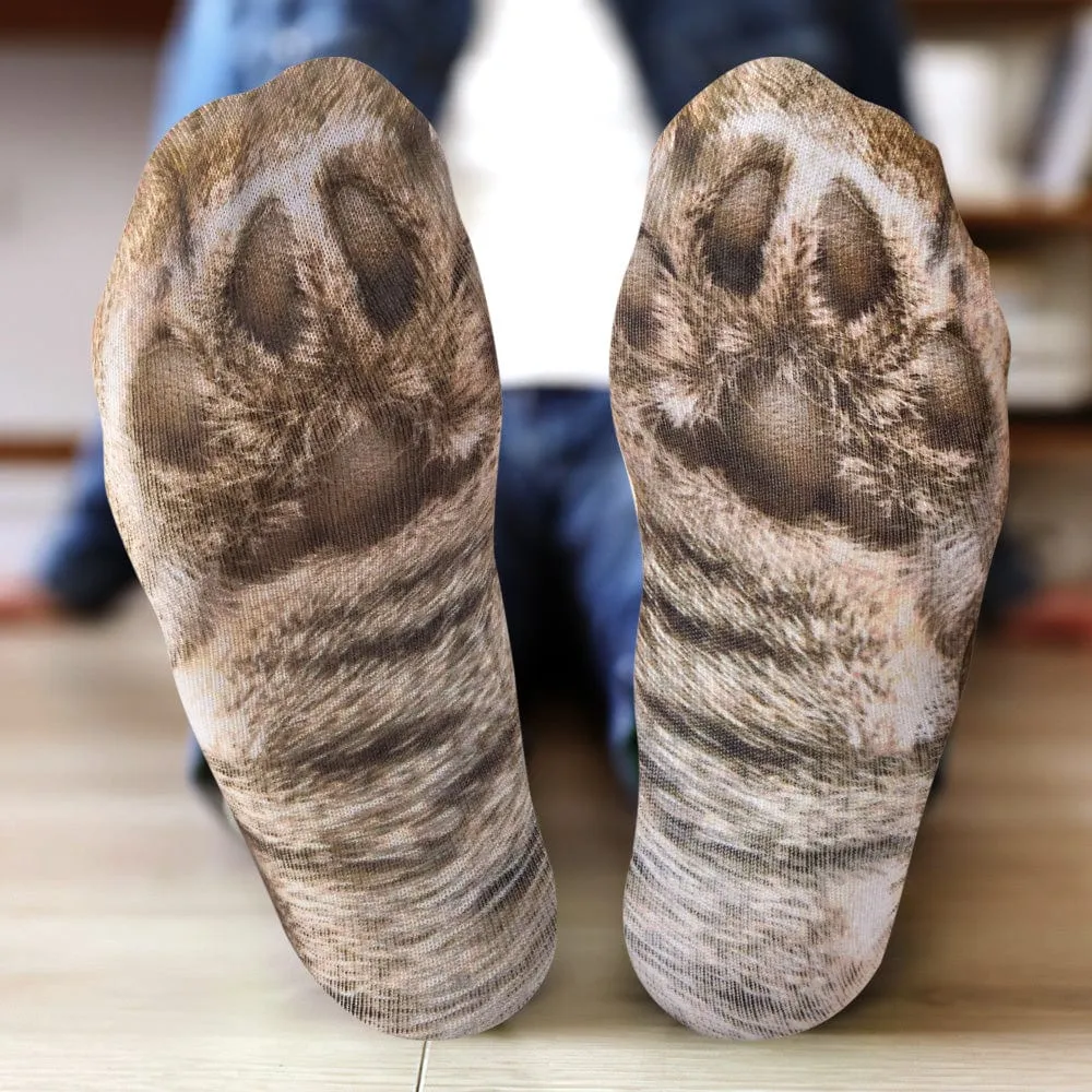 Funny 3D Print Animal Socks Feet Socks Funny Socks Gifts - Polar Bear Feet