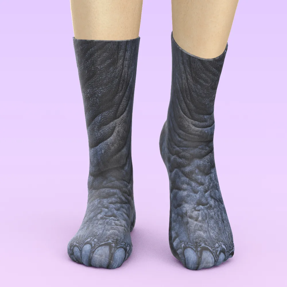 Funny 3D Print Animal Socks Feet Socks Funny Socks Gifts - Polar Bear Feet