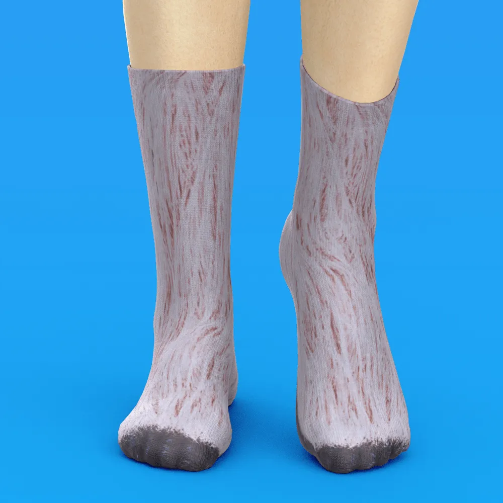 Funny 3D Print Animal Socks Feet Socks Funny Socks Gifts - Polar Bear Feet