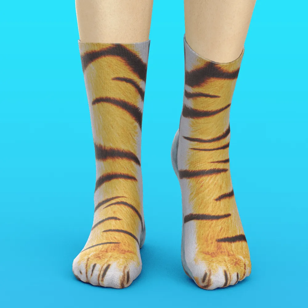 Funny 3D Print Animal Socks Feet Socks Funny Socks Gifts - Polar Bear Feet
