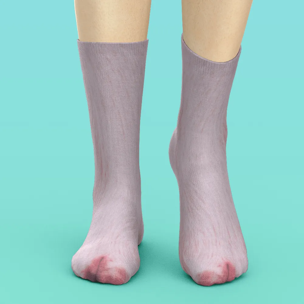 Funny 3D Print Animal Socks Feet Socks Funny Socks Gifts - Polar Bear Feet