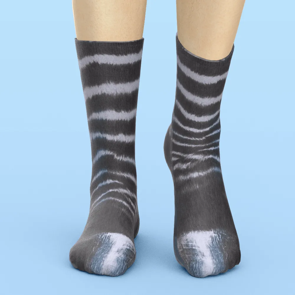 Funny 3D Print Animal Socks Feet Socks Funny Socks Gifts - Polar Bear Feet